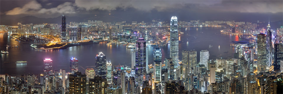 Hong Kong skyline at night